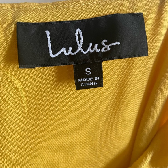 Lulus Here To Dance Yellow Lace-Up Mini Dress. New With Tags. - Picture 8 of 12